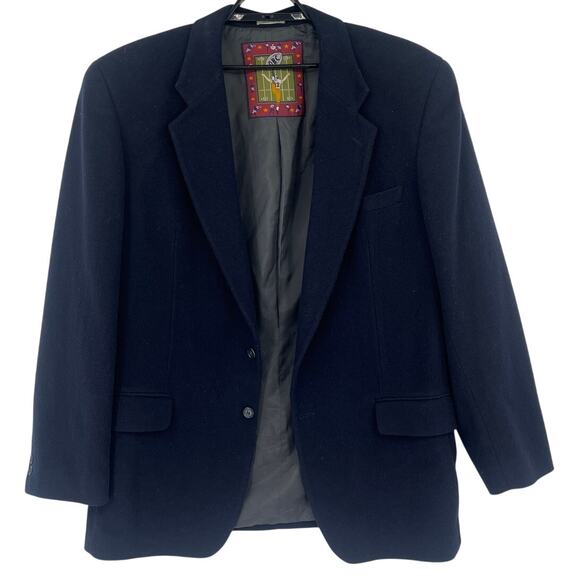 Vtg Y2K QBC Quarterback NFL Wool Mens Sz XL Blazer Preppy Ivy Retro Varsity 80s - Picture 11 of 11